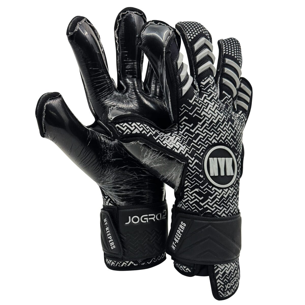 JOGRA2 Dark Shadow X-Plus goalkeeper glove with Giko Palm Cut and German Xtreme Plus Latex