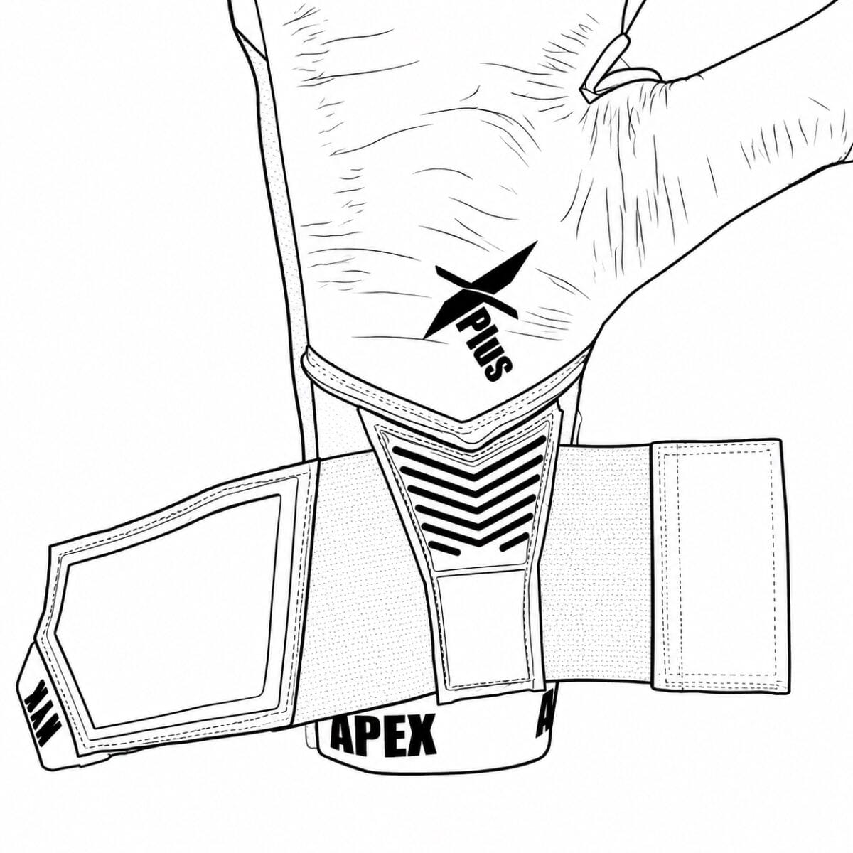 Wide 2-Way Elastic Wrist Strap